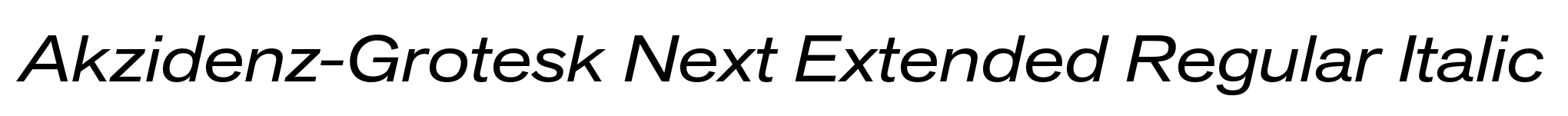Akzidenz-Grotesk Next Extended Regular Italic image